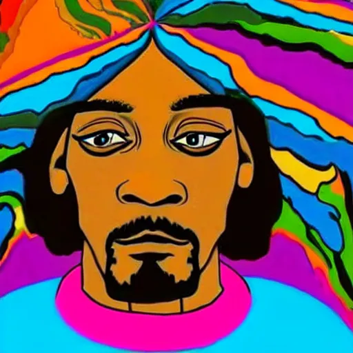 Prompt: snoop dogg doggystyle album made with psychedelic claymation
