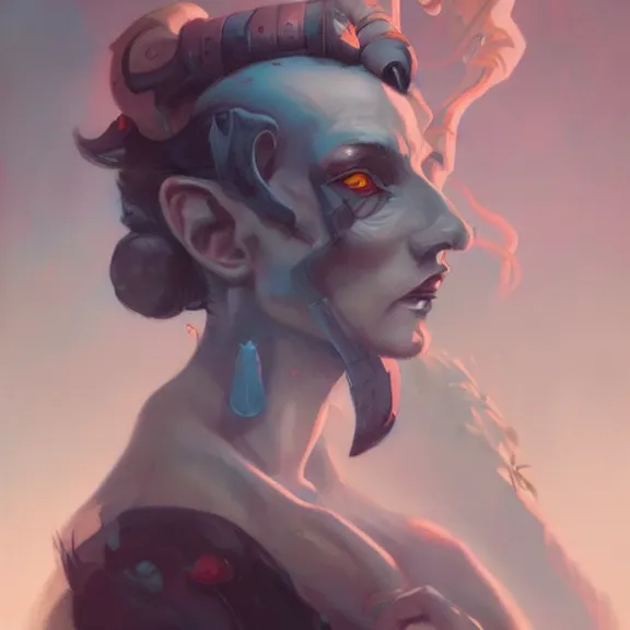 Image similar to a highly detailed portrait in the style of peter mohrbacher and in the style of gerald brom.