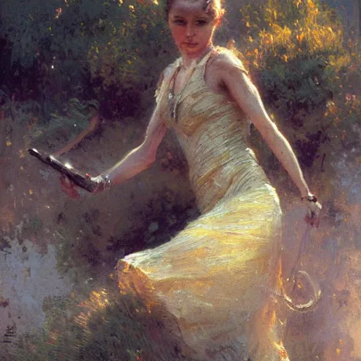 Image similar to the human enemy, painting by Gaston Bussiere, Craig Mullins