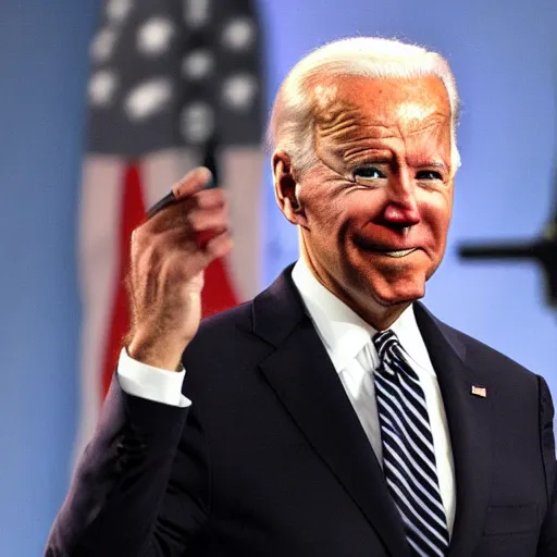 Image similar to joe biden with the make - up of a sad clown.