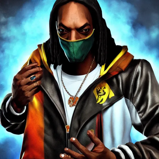 Prompt: snoop dogg in mortal kombat, character, videogame render, 4 k, artstation