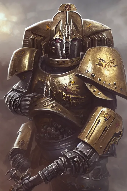 Image similar to armor portrait heros warhammer 4 0 k horus heresy fanart - the primarchs emperor by johannes helgeson animated with vfx concept artist & illustrator global illumination ray tracing hdr fanart arstation zbrush central hardmesh 8 k octane renderer comics stylized