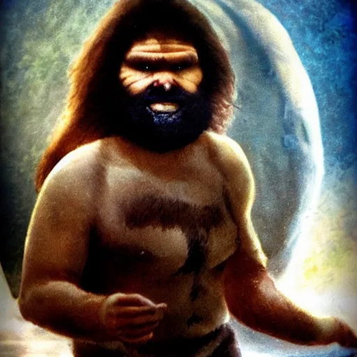 Image similar to photo of alien caveman