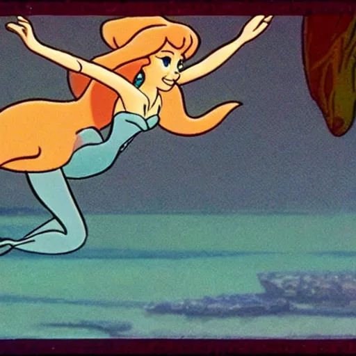 Image similar to Ariel in Nausicaa of the Valley of the Wind, Diseny animation style