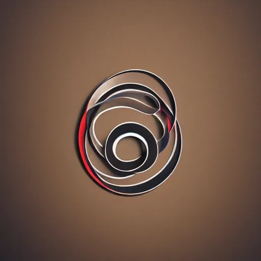 Prompt: abstract logo, three loop mobius strip,