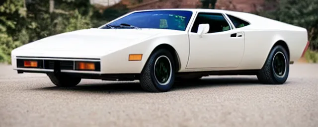 Image similar to a single 1 9 7 6 lotus esprit and 1 9 6 9 dodge charger hybrid, dslr