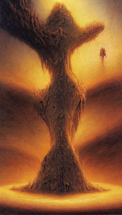 Image similar to The end of an organism, by john howe