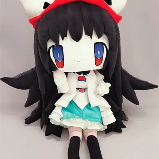 Prompt: cute OwO face fumo plush, anime girl