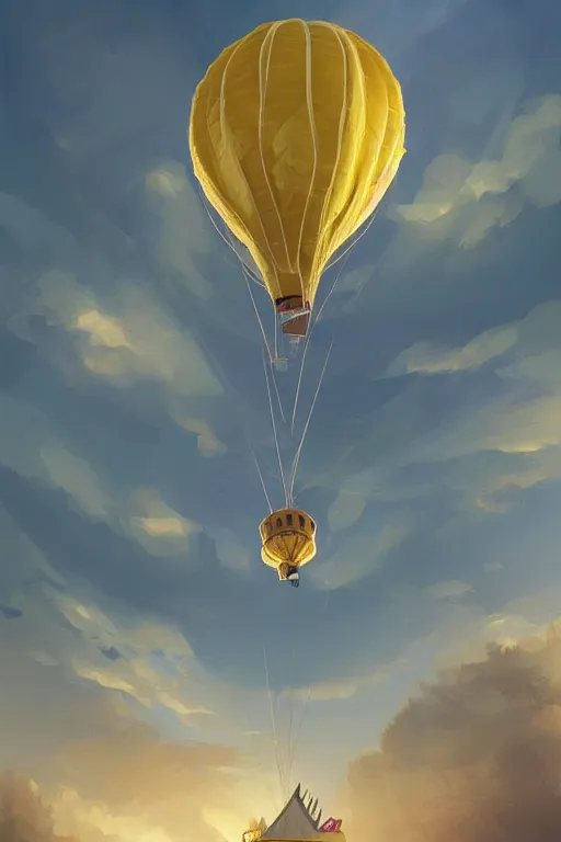 Prompt: beautiful cottagecore Lemon Hot Air Balloon with Sunglasses, highly detailed, digital painting, artstation, concept art, smooth, sharp, focus, illustration, art by artgerm and greg rutkowski