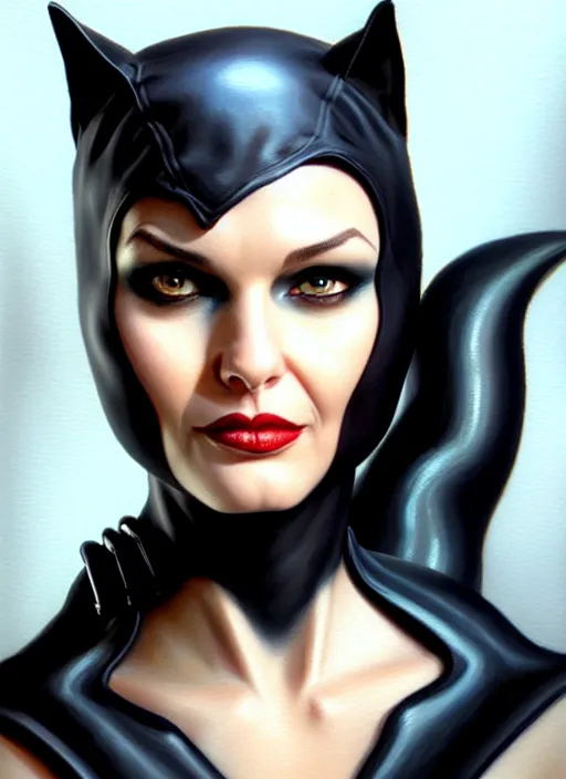 Prompt: a _ fantasy _ style _ portrait _ painting _ catwoman, oil _ painting _ unreal _ 5 _ daz. _ rpg _ portrait _ extremely _ detailed _ artgerm _ greg _ rutkowski _ greg