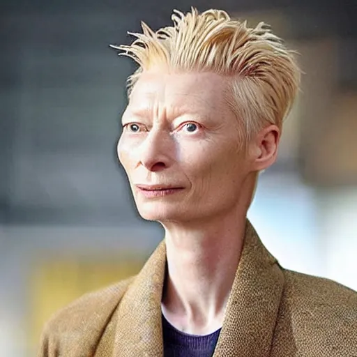 Prompt: Tilda Swinton as member of Faze Clan