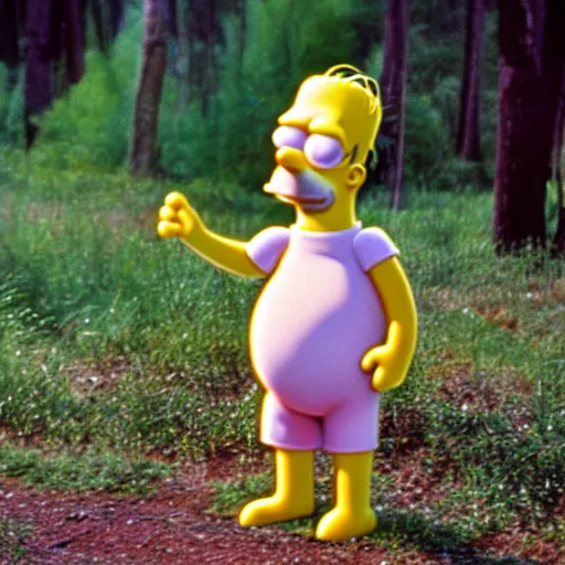 Prompt: homer simpson as a toddler, award winning nature photography