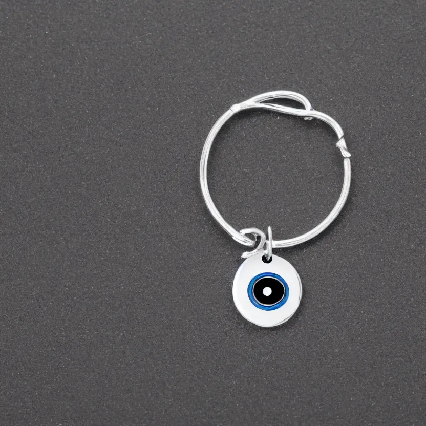 Prompt: simple logo of an evil eye charm