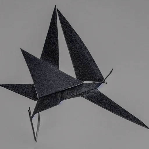 Prompt: a paper crane by michelangelo