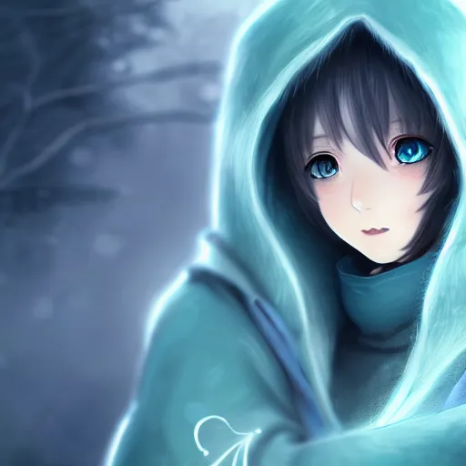 Prompt: advanced anime character art render, beautiful anime girl wearing a whale skin hoodie outfit ,blue watery eyes, close up , Rossdraws, WLOP , Sakimimichan