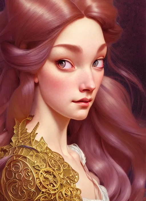 Image similar to portrait of rapunzel, intricate, elegant, highly detailed, my rendition, digital painting, artstation, concept art, smooth, sharp focus, illustration, art by artgerm and greg rutkowski and alphonse mucha and uang guangjian and gil elvgren and sachin teng, symmetry!!