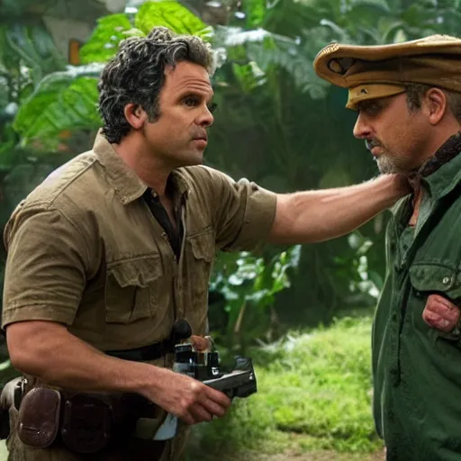 Prompt: Mark Ruffalo as Alan in Jumanji