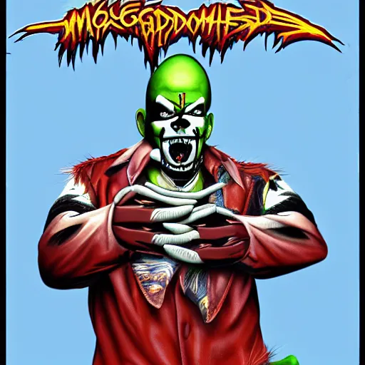 Prompt: Juggalo coneheads, twisted metal ps1 graphics