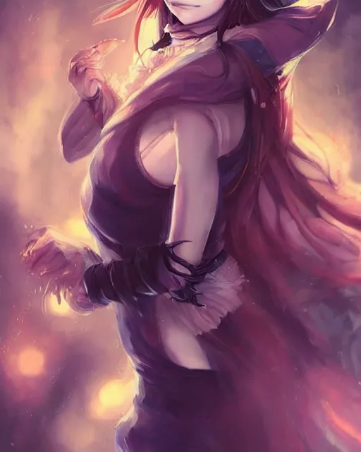 Prompt: beautiful portrait of a Witch who looks like Nami, One Piece anime character design by Ross Tran, artgerm detailed, soft lighting