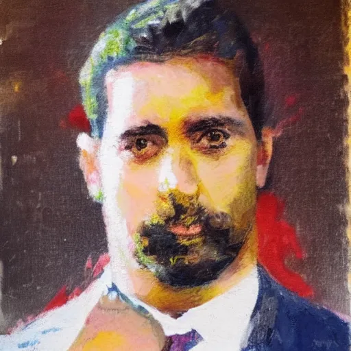 Prompt: impressionist portrait of Fernando garcia-mon