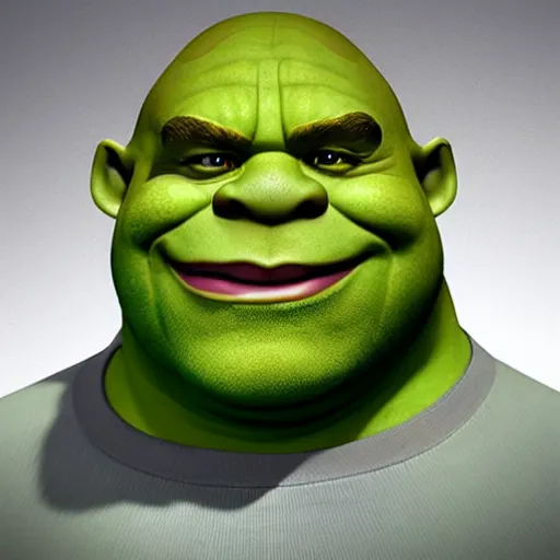 Prompt: An airbrush caricature of Shrek