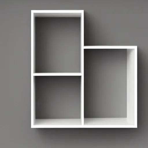 Prompt: photo of white bookshelf shaped like a spiral on white background