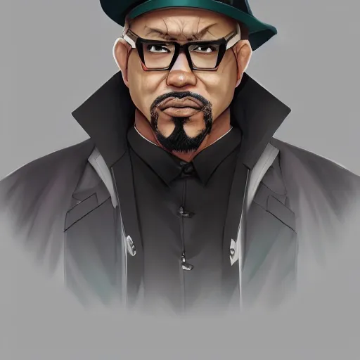 Image similar to portrait of big smoke, anime fantasy illustration by tomoyuki yamasaki, kyoto studio, madhouse, ufotable, trending on artstation