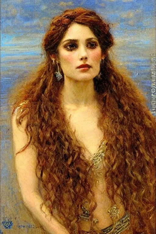 Image similar to portrait of ozymandius. art by gaston bussiere.