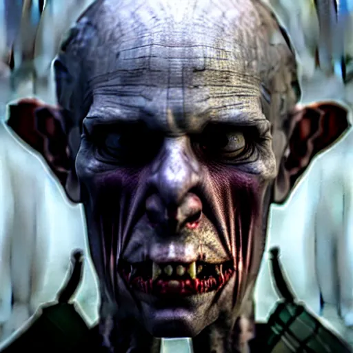 Prompt: portrait painting of horrifyingly disfigured nosferatu vampire wearing battered vietnam fatigues, ultra realistic, concept art, intricate details, eerie, highly detailed, photorealistic, octane render, 8 k, unreal engine. art by artgerm and greg rutkowski and charlie bowater and magali villeneuve and alphonse mucha