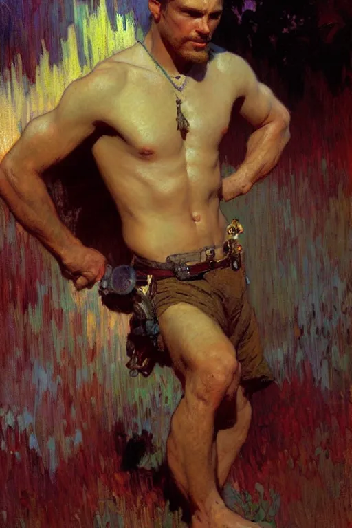 Image similar to attractive man, painting by gaston bussiere, craig mullins, greg rutkowski, alphonse mucha