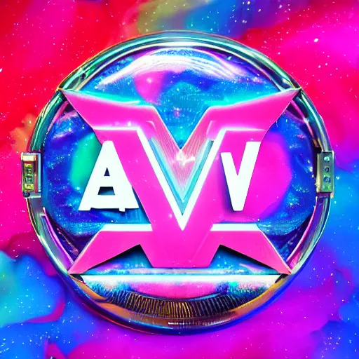 Image similar to a and w vaporwave logo, colorful, digital art, cosmic, 3 d high definition, trending on art station, photorealistic, high resolution, 8 k, octane, hyper detailed, insane details, intricate, elite, ornate, elegant trend, highly detailed and intricate, sharp focus, photography, unreal engine