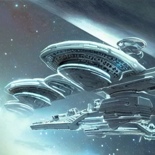 Prompt: a extremely detailed concept art of alien space ships