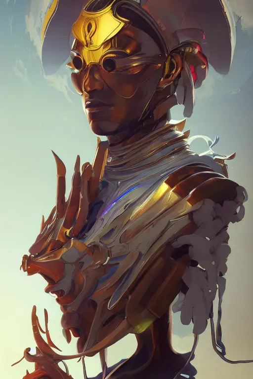 Image similar to portrait of osiris by artgerm, tooth wu, dan mumford, beeple, wlop, rossdraws, james jean, marc simonetti, artstation giuseppe dangelico pino and michael garmash and rob rey and greg manchess and huang guangjian and makoto shinkai