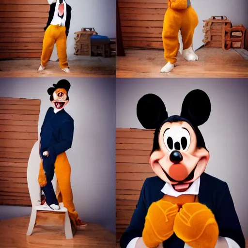 Image similar to real life goofy, photoshoot