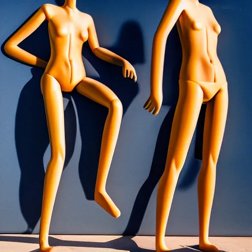 Prompt: mannequins melting in the heat, photograph, hyperrealism, realistic shadows, dynamic reflections, 4k, ultra quality