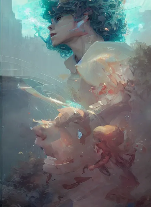 Prompt: it at once blesses us with the combinatoric potential we call creativity, and curses us to forever renegotiate the boundaries of the discrete, photorealistic by michael komarck, greg rutkowski, victo ngai, artgerm and j. dickenson