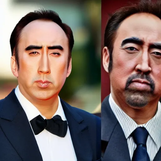 Image similar to asian nicholas cage, photo