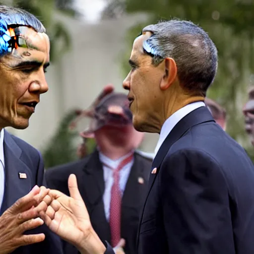 Prompt: obama meets aliens