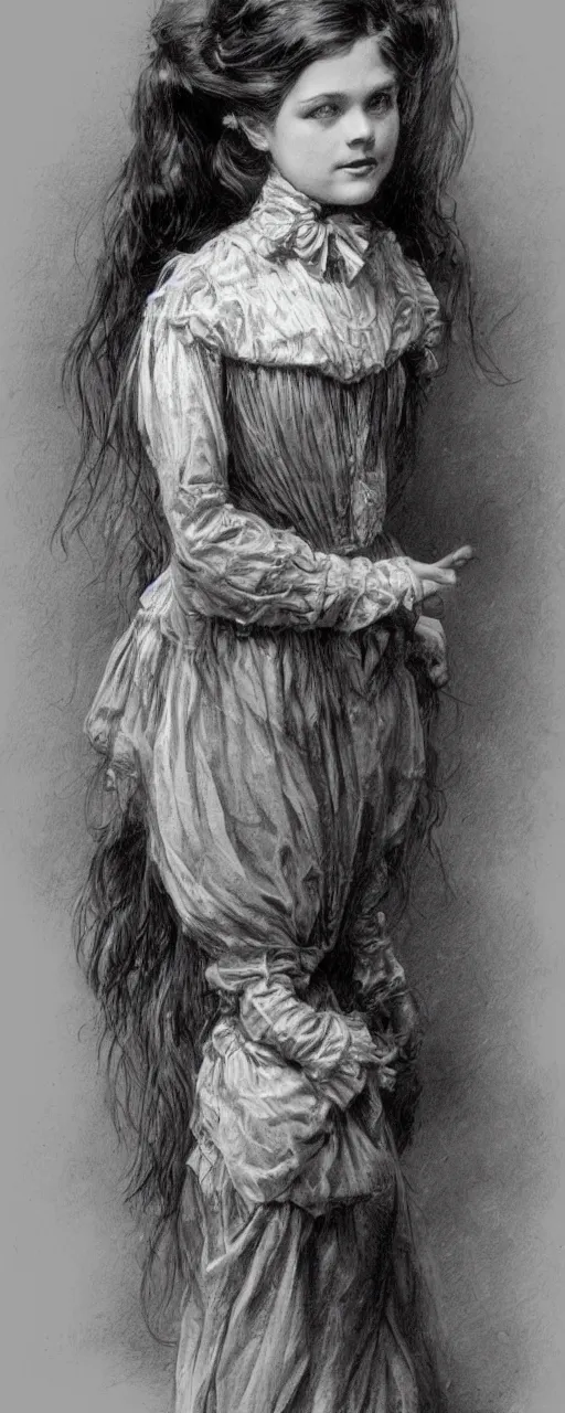 Prompt: a beautiful victorian girl by Bernie Wrightson, 8k, high quality