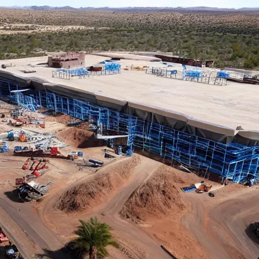 Image similar to world's largest gaming chair under construction in arizona