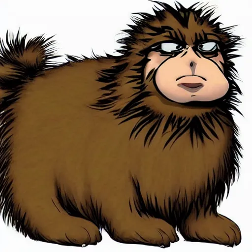 Prompt: A character based on a haggis, cartoon style, soft and cuddly with fur :: In the style of Dreamworks :: Art by Brian Bolland :: Trending on CGSociety :: Manga and Anime