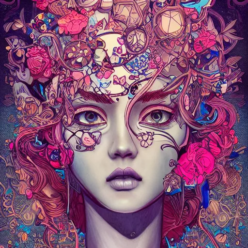 Prompt: the most incredibly beautiful and gorgeous woman, an ultrafine detailed illustration by james jean, final fantasy, intricate linework, bright colors, behance contest winner, vanitas, angular, altermodern, unreal engine 5 highly rendered, global illumination, radiant light, detailed and intricate environment