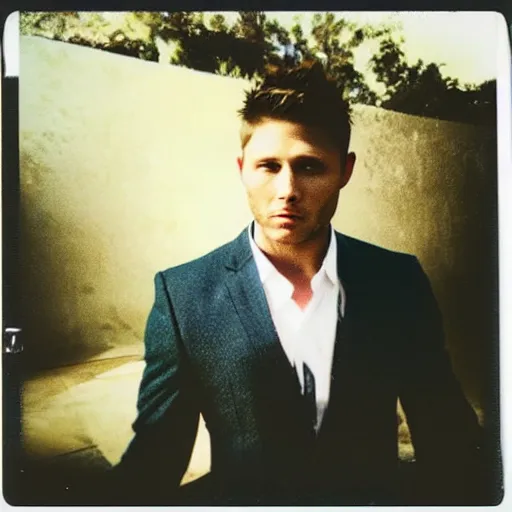 Prompt: polaroid of jensen ackles