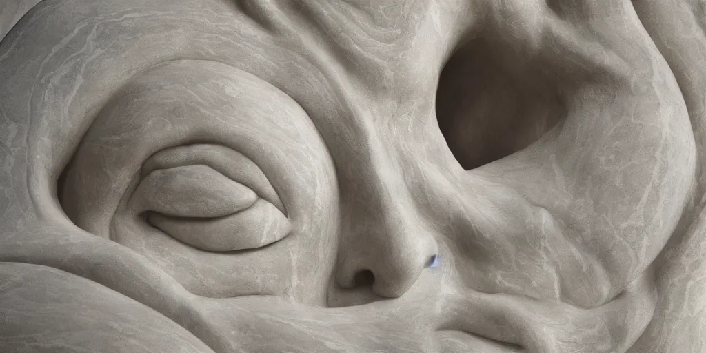 Image similar to an incredibly beautiful sculpture in the shape of a water drop, carved in marble, by henry moore, louise bourgeois, and auguste rodin, insanely detailed, 8 k, exquisite, octane render, 8 k, hd