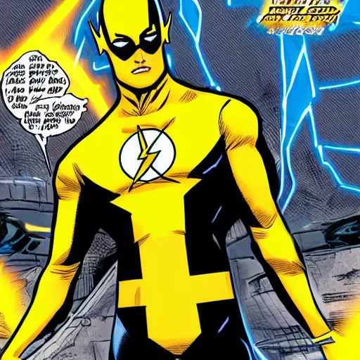 Image similar to reverse flash in blue outfit, dc comic cover