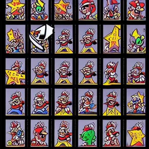 Image similar to fan artwork of mario, videogame art, limited color palette, black tones