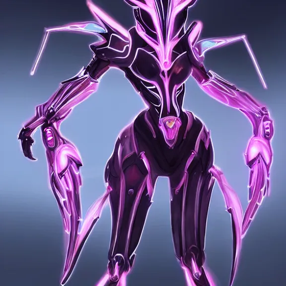 Image similar to highly detailed giantess shot exquisite warframe fanart, looking up at a giant beautiful stunning saryn prime female warframe, as a stunning anthropomorphic robot female dragon, looming over you, dancing elegantly over you, your view upward between the legs, white sleek armor with glowing fuchsia accents, proportionally accurate, anatomically correct, sharp robot dragon paws, two arms, two legs, camera close to the legs and feet, giantess shot, upward shot, ground view shot, paw shot, leg and thigh shot, elegant front shot, epic low shot, high quality, captura, realistic, sci fi, professional digital art, high end digital art, furry art, macro art, giantess art, anthro art, DeviantArt, artstation, Furaffinity, 3D realism, 8k HD octane render, epic lighting, depth of field