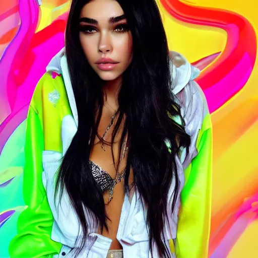 Image similar to madison beer a an intergalactic popstar, render, blender render, unity render, 4 k wallpaper, art station trending, artstation 4 k coherent, coherent, 4 k, detailed