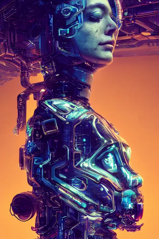 Prompt: hyperrealistic portrait of a woman monster astronaut, full body portrait, well lit, intricate abstract. cyberpunk, intricate artwork, by Tooth Wu, wlop, beeple. octane render,in the style of Jin Kagetsu, James Jean and wlop, highly detailed, sharp focus, intricate concept art, digital painting, ambient lighting, 4k, artstation