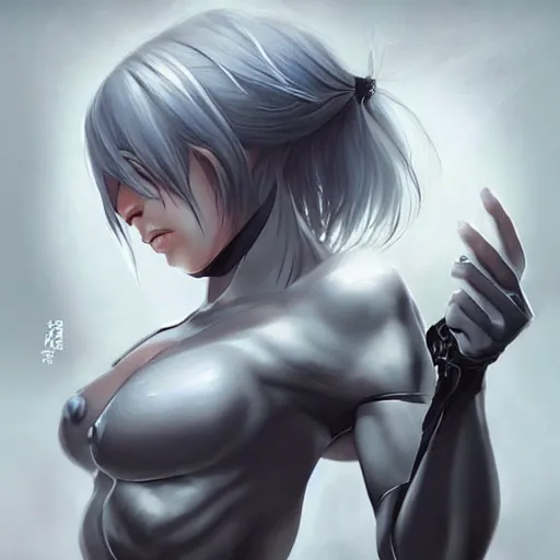 Prompt: The successful warrior is the average man, with laser-like focus, artwork by artgerm, anime, elegant, seductive, full shot, wide-shot